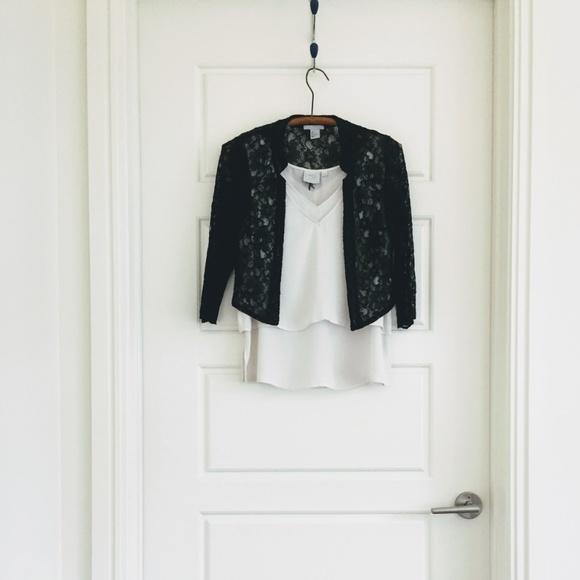 H&M black lace jacket / cardigan, size S - Picture 1 of 3